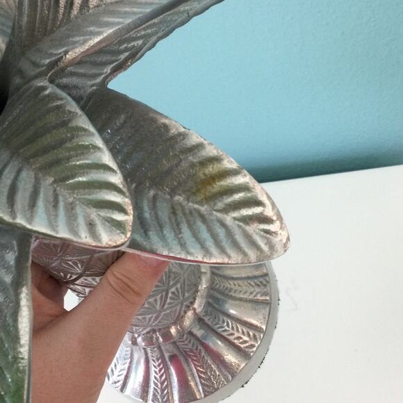 Holland Boone Polished Pewter Palm Tree Candle Holder - Picture 5 of 6